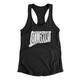 Connecticut State Shape Text Women's Racerback Tank-Allegiant Goods Co. Vintage Sports Apparel