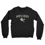 Myrtle Beach Pickleball Midweight French Terry Crewneck Sweatshirt-Black-Allegiant Goods Co. Vintage Sports Apparel