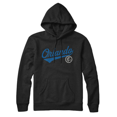 Orlando Vintage Script Hoodie-Black-Allegiant Goods Co. Vintage Sports Apparel