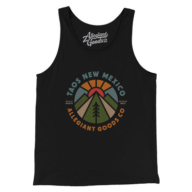 Taos New Mexico Retro Badge Men/Unisex Tank Top-Allegiant Goods Co. Vintage Sports Apparel