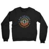 Ajo Arizona Retro Badge Midweight French Terry Crewneck Sweatshirt-Black-Allegiant Goods Co. Vintage Sports Apparel