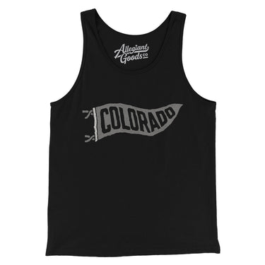 Colorado Pennant Men/Unisex Tank Top-Black-Allegiant Goods Co. Vintage Sports Apparel