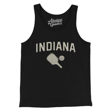 Indiana Pickleball Men/Unisex Tank Top-Black-Allegiant Goods Co. Vintage Sports Apparel