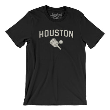 Houston Pickleball Men/Unisex T-Shirt-Black-Allegiant Goods Co. Vintage Sports Apparel