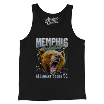 Memphis Basketball Throwback Mascot Men/Unisex Tank Top-Allegiant Goods Co. Vintage Sports Apparel