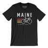 Maine Cycling Men/Unisex T-Shirt-Black-Allegiant Goods Co. Vintage Sports Apparel