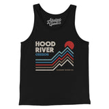 Hood River Oregon Men/Unisex Tank Top-Black-Allegiant Goods Co. Vintage Sports Apparel