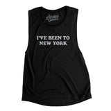 I've Been To New York Women's Flowey Scoopneck Muscle Tank-Black-Allegiant Goods Co. Vintage Sports Apparel