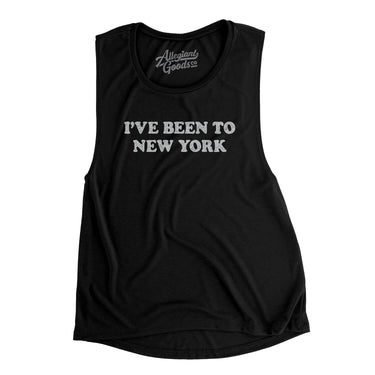 I've Been To New York Women's Flowey Scoopneck Muscle Tank-Black-Allegiant Goods Co. Vintage Sports Apparel