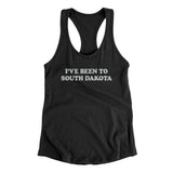 I've Been To South Dakota Women's Racerback Tank-Black-Allegiant Goods Co. Vintage Sports Apparel