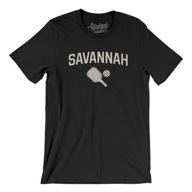 Savannah Pickleball Men/Unisex T-Shirt-Black-Allegiant Goods Co. Vintage Sports Apparel