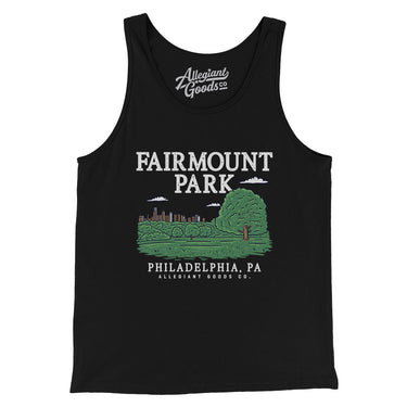 Fairmount Park Men/Unisex Tank Top-Black-Allegiant Goods Co. Vintage Sports Apparel