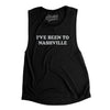 I've Been To Nashville Women's Flowey Scoopneck Muscle Tank-Black-Allegiant Goods Co. Vintage Sports Apparel