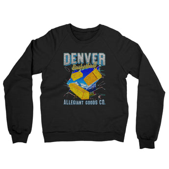 Denver Basketball Throwback Mascot Midweight French Terry Crewneck Sweatshirt-Allegiant Goods Co. Vintage Sports Apparel