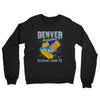 Denver Basketball Throwback Mascot Midweight French Terry Crewneck Sweatshirt-Black-Allegiant Goods Co. Vintage Sports Apparel
