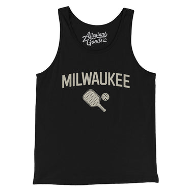 Milwaukee Pickleball Men/Unisex Tank Top-Black-Allegiant Goods Co. Vintage Sports Apparel