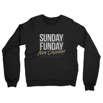 Sunday Funday New Orleans Midweight French Terry Crewneck Sweatshirt-Allegiant Goods Co. Vintage Sports Apparel