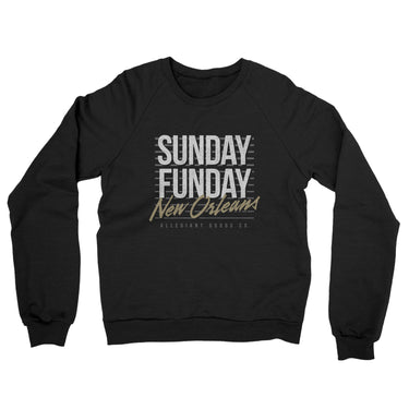 Sunday Funday New Orleans Midweight French Terry Crewneck Sweatshirt-Allegiant Goods Co. Vintage Sports Apparel