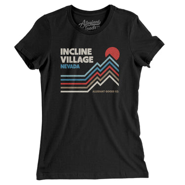 Incline Village Nevada Women's T-Shirt-Black-Allegiant Goods Co. Vintage Sports Apparel