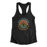 Ojai California Retro Badge Women's Racerback Tank-Allegiant Goods Co. Vintage Sports Apparel