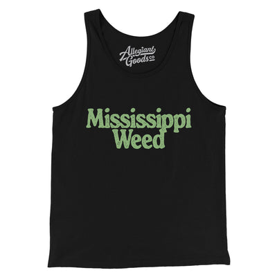 Mississippi Weed Men/Unisex Tank Top-Black-Allegiant Goods Co. Vintage Sports Apparel