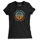 Alvord Oregon Retro Badge Women's T-Shirt-Black-Allegiant Goods Co. Vintage Sports Apparel