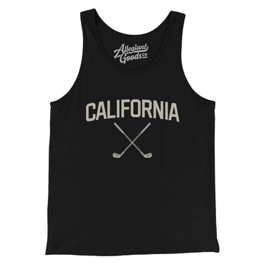 California Golf Men/Unisex Tank Top-Black-Allegiant Goods Co. Vintage Sports Apparel
