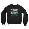 Sunday Funday Philly Midweight French Terry Crewneck Sweatshirt-Black-Allegiant Goods Co. Vintage Sports Apparel