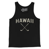 Hawaii Golf Men/Unisex Tank Top-Black-Allegiant Goods Co. Vintage Sports Apparel