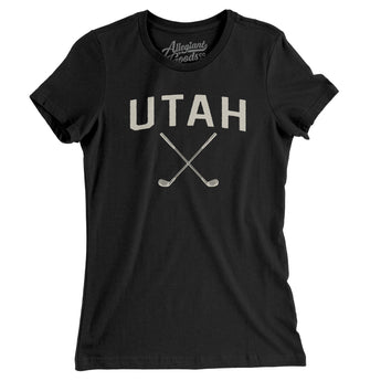 Utah Golf Women's T-Shirt-Black-Allegiant Goods Co. Vintage Sports Apparel