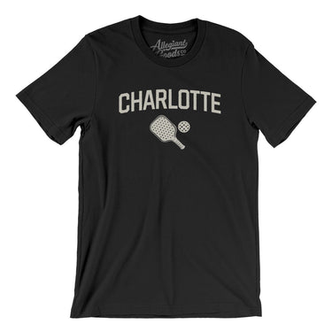 Charlotte Pickleball Men/Unisex T-Shirt-Black-Allegiant Goods Co. Vintage Sports Apparel