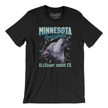 Minnesota Basketball Throwback Mascot Men/Unisex T-Shirt-Allegiant Goods Co. Vintage Sports Apparel