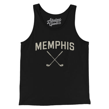 Memphis Golf Men/Unisex Tank Top-Black-Allegiant Goods Co. Vintage Sports Apparel