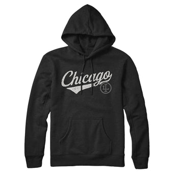 Chicago Vintage Script Hoodie-Allegiant Goods Co. Vintage Sports Apparel