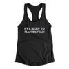 I've Been To Manhattan Women's Racerback Tank-Black-Allegiant Goods Co. Vintage Sports Apparel