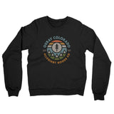 Ouray Colorado Retro Badge Midweight French Terry Crewneck Sweatshirt-Black-Allegiant Goods Co. Vintage Sports Apparel