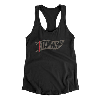 Tampa Bay Pennant Women's Racerback Tank-Allegiant Goods Co. Vintage Sports Apparel