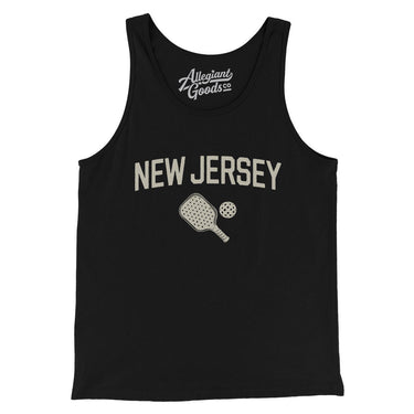 New Jersey Pickleball Men/Unisex Tank Top-Black-Allegiant Goods Co. Vintage Sports Apparel