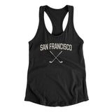 San Francisco Golf Women's Racerback Tank-Black-Allegiant Goods Co. Vintage Sports Apparel