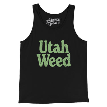 Utah Weed Men/Unisex Tank Top-Black-Allegiant Goods Co. Vintage Sports Apparel