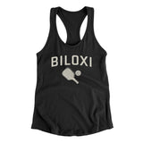 Biloxi Pickleball Women's Racerback Tank-Black-Allegiant Goods Co. Vintage Sports Apparel