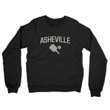 Asheville Pickleball Midweight French Terry Crewneck Sweatshirt-Black-Allegiant Goods Co. Vintage Sports Apparel