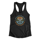 Estes Park Colorado Retro Badge Women's Racerback Tank-Black-Allegiant Goods Co. Vintage Sports Apparel