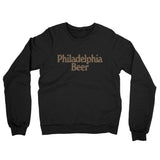 Philadelphia Beer Midweight French Terry Crewneck Sweatshirt-Black-Allegiant Goods Co. Vintage Sports Apparel