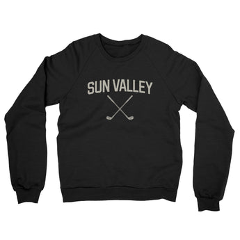 Sun Valley Golf Midweight French Terry Crewneck Sweatshirt-Black-Allegiant Goods Co. Vintage Sports Apparel