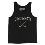 Cincinnati Golf Men/Unisex Tank Top-Black-Allegiant Goods Co. Vintage Sports Apparel
