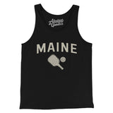 Maine Pickleball Men/Unisex Tank Top-Black-Allegiant Goods Co. Vintage Sports Apparel