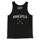 Minneapolis Golf Men/Unisex Tank Top-Black-Allegiant Goods Co. Vintage Sports Apparel