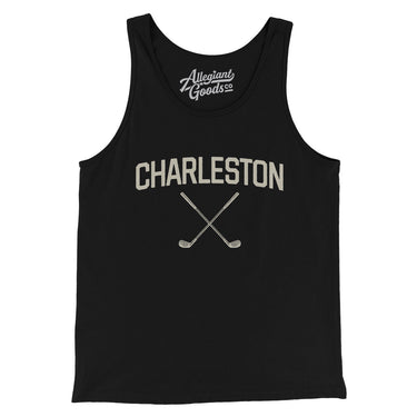 Charleston Golf Men/Unisex Tank Top-Black-Allegiant Goods Co. Vintage Sports Apparel