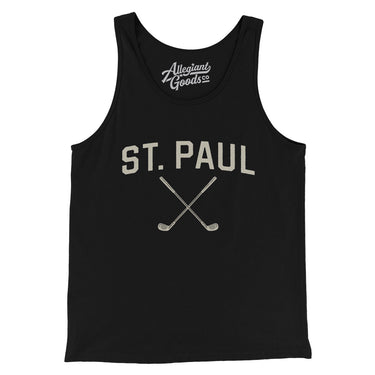 St. Paul Golf Men/Unisex Tank Top-Black-Allegiant Goods Co. Vintage Sports Apparel
